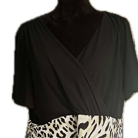 Nina Leonard, women’s size 1x short sleeve BoHo midi dress - Picture 2 of 7